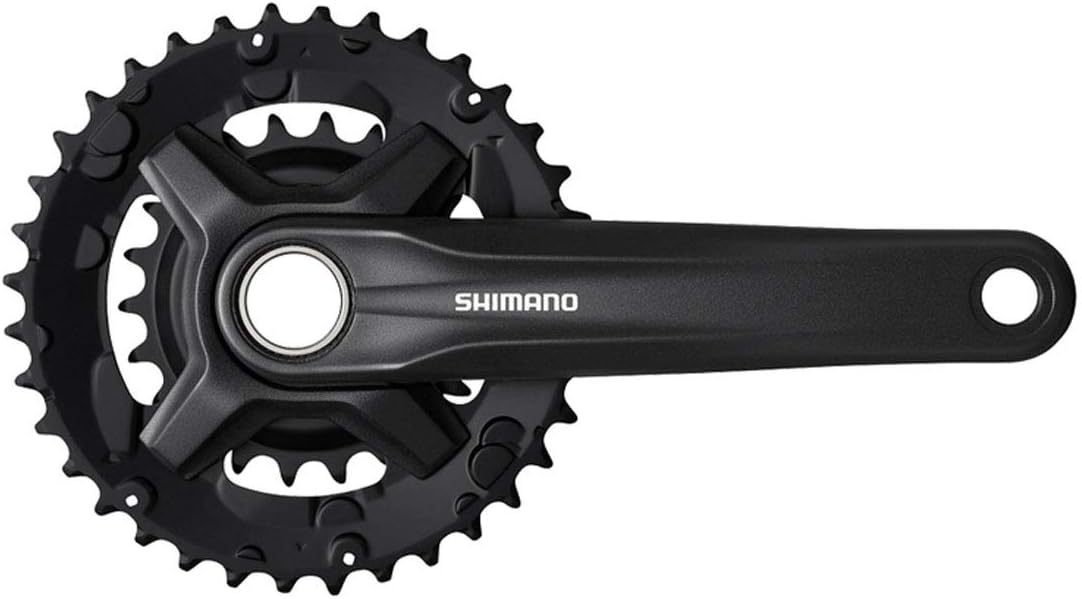 SHIMANO 9 pavarų kalnų dviračio švaistiklių komplektas - FC-MT210-3 (juodas - 170 mm, 40-30-22 dantų su CG)