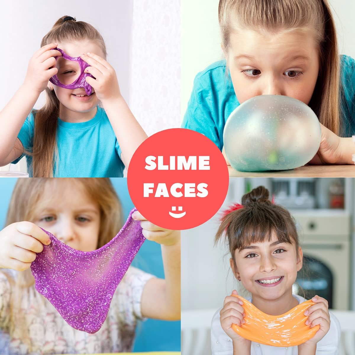 „ToysButty“ gleivių rinkinys vaikams, 6 skirtingų kvapų paruoštos gleivės 28 uncijų indeliuose su vaisių pakabuku, purus blizgučių sviesto glaisto skaidrus gleivių rinkinys, dovana mergaitėms ir berniukams vakarėliui